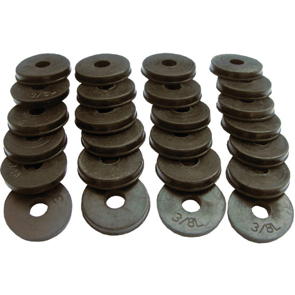 Lasco 11/16 In. Black 3/8L Flat Bibb Faucet Washer (25 Ct.) 02-1269