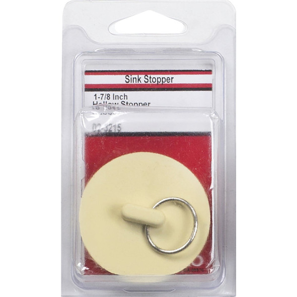 Lasco Hollow 1-7-8 In. White Sink Rubber Drain Stopper 02-3215 401657