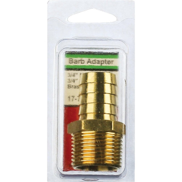 Lasco 3-4 In. MPT x 3-4 In. Brass Hose Barb Adapter 17-7769 402543