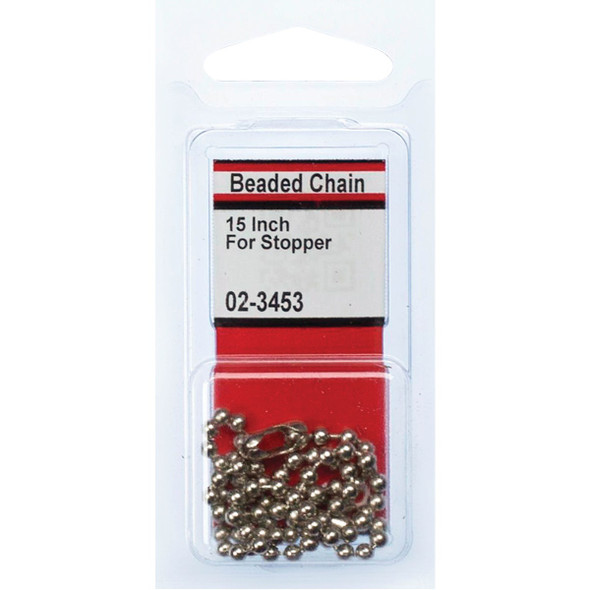 Lasco Chrome Bead 15 In. Chrome Plated Stopper Chain 02-3453 401715