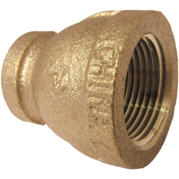 Lasco 3/4 In. FPT x 3/8 In. FPT Red Brass Reducing Bell Coupling 17-9285