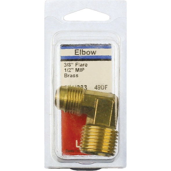 Lasco 3-8 In. MFL x 1-2 In. MPT 90 Deg. Flare Brass Elbow (1-4 Bend) 17-4933 402564