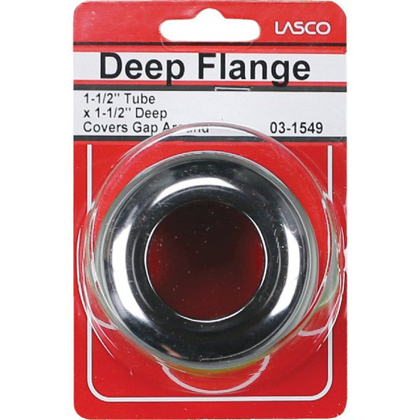 Lasco 1-1-2 In. Drain Tube Chrome Plated Box Flange 03-1549 402061