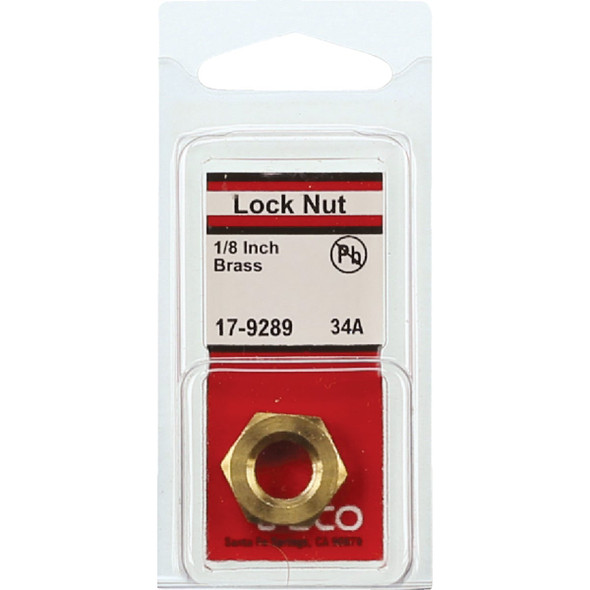 Lasco 1/8 In. FPT Brass Lock Nut Lasco 1/8 In. FPT Brass Lock Nut
