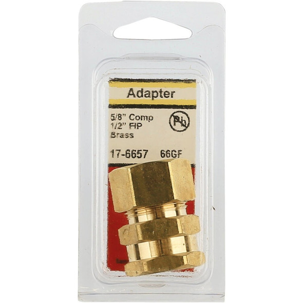 Lasco 5-8 In. C x 1-2 In. FPT Brass Compression Adapter 17-6657 402838
