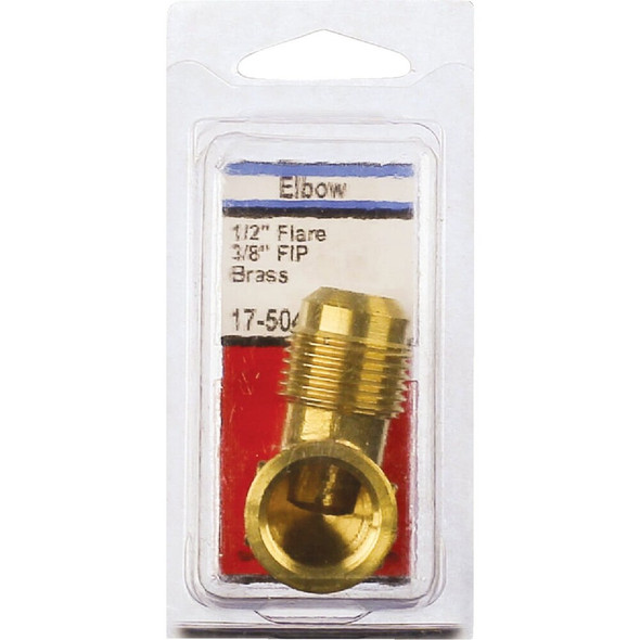 Lasco 1-2 In. MFL X 3-8 In. FPT 90 Deg. Flare Brass Elbow (1-4 Bend) 17-5047 402581