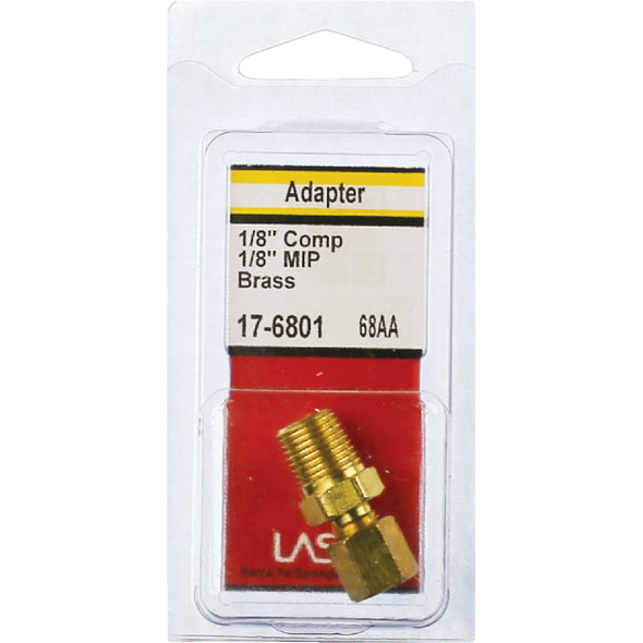 Lasco 1-8 In. C x 1-8 In. MPT Brass Compression Adapter 17-6801 402876