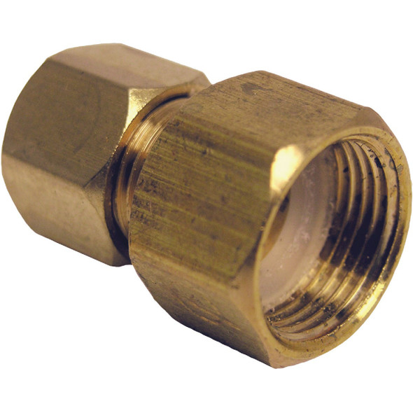 Lasco 3/8 In. FC x 1/4 In. MC Brass Compression Adapter 17-6755