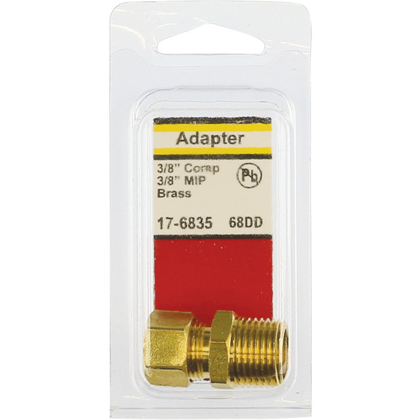 Lasco 3-8 In. C x 3-8 In. MPT Brass Compression Adapter 17-6835 402911