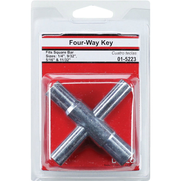 Lasco 4-Way Faucet Key for 1/4, 9/32, 5/16 & 11/32 In. Stems Lasco 4-Way Faucet Key for 1/4, 9/32, 5/16 & 11/32 In. Stems