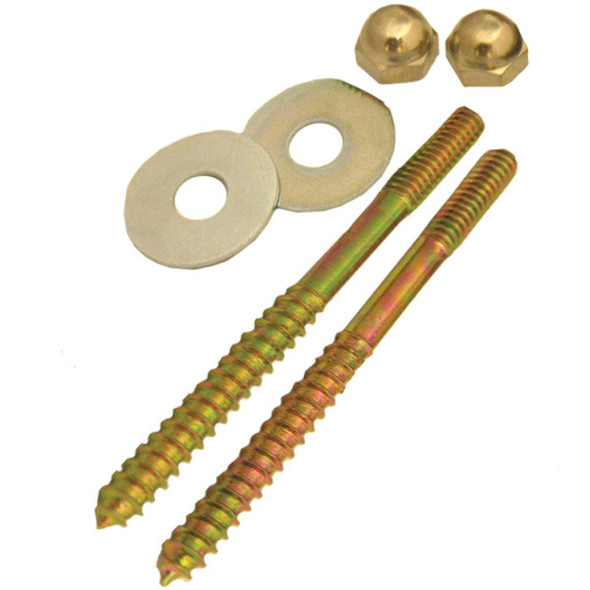 Lasco 1/4 In. x 3-1/2 In. Die Cast Metal Toilet Screws  04-3613