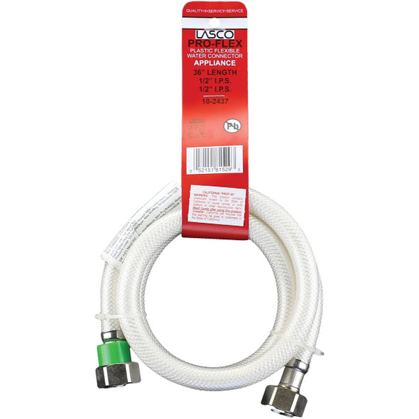 Lasco 1-2 In. FIP x 1-2 In. FIP X 36 In. L Braided Poly Vinyl Faucet Connector 10-2437 402847