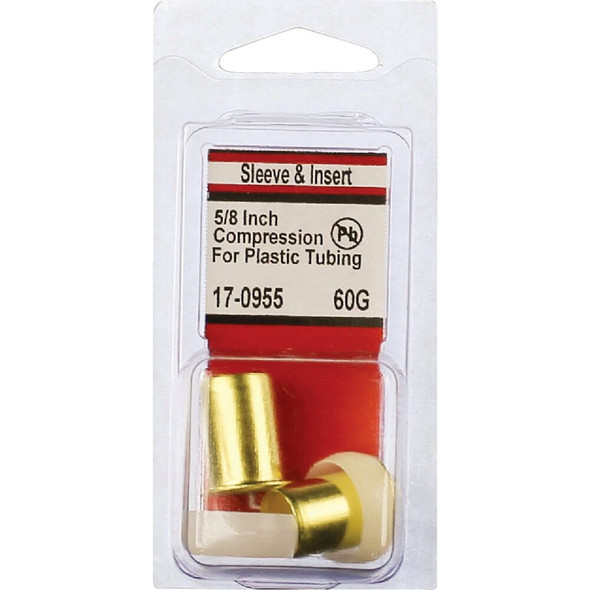 Lasco 5-8 In. OD Hard Plastic & Brass Compression Insert 17-0955 402973