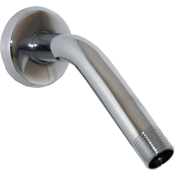 Lasco 6 In. Chrome Shower Arm and Flange 08-2451
