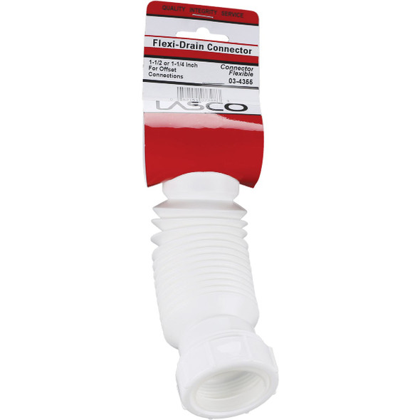 Lasco 1-1-2 In. White Plastic Flexible Coupling 03-4355 402131