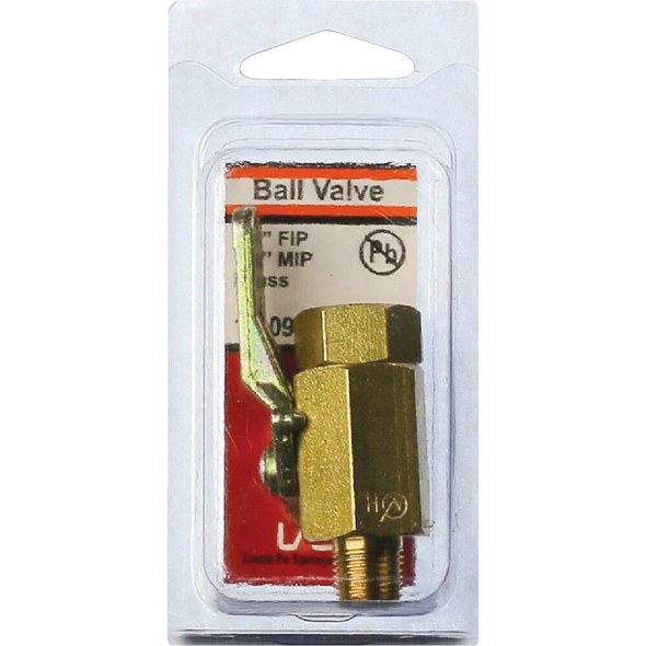 Lasco 1-8 In. FIP x 1-8 In. MIP Brass Threaded Ball Valve 17-0901 402951