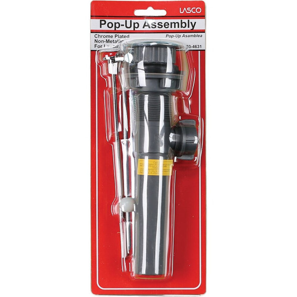 Lasco 1-1-4 In. Chrome-Plated-Plastic Pop-Up Assembly 03-4631 402209