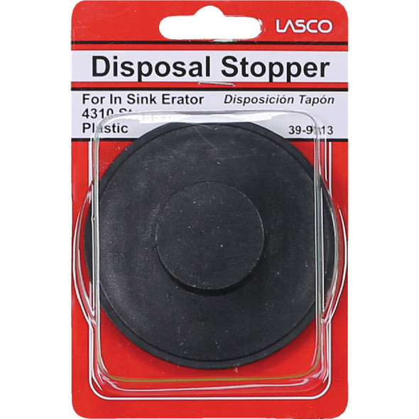 Lasco 3.50 In. Dia. Black Plastic Disposer Stopper 39-9013 402272