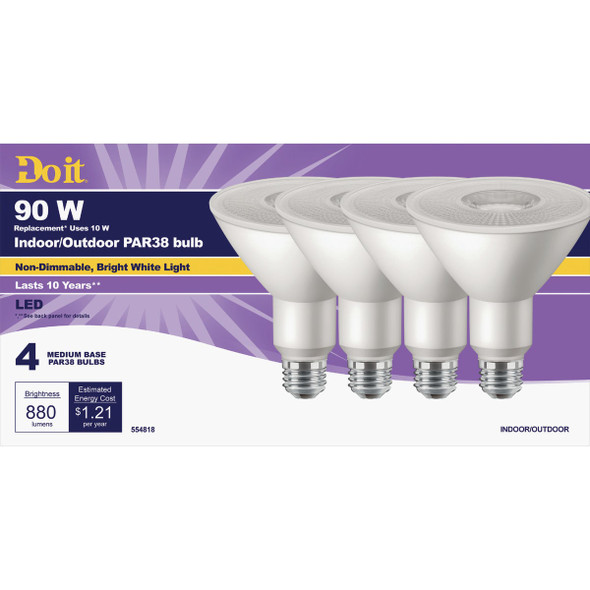 SIM Supply, Inc. 4pk 90wpar38 T20led Bulb 362004