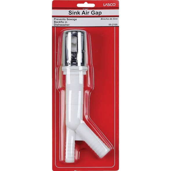 Lasco 7-8 In. x 5-8 In. Chrome Plated Dishwasher Air Gap 05-2105 402251