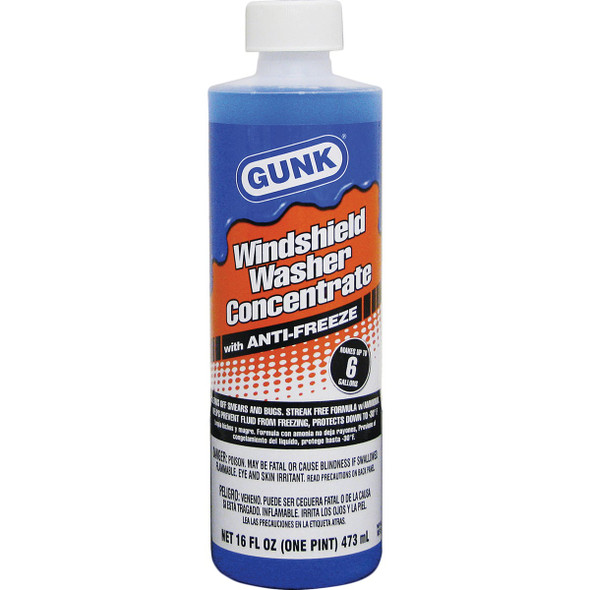 Gunk 16 Oz. Concentrate Windshield Washer Fluid with Anti-Freeze M516