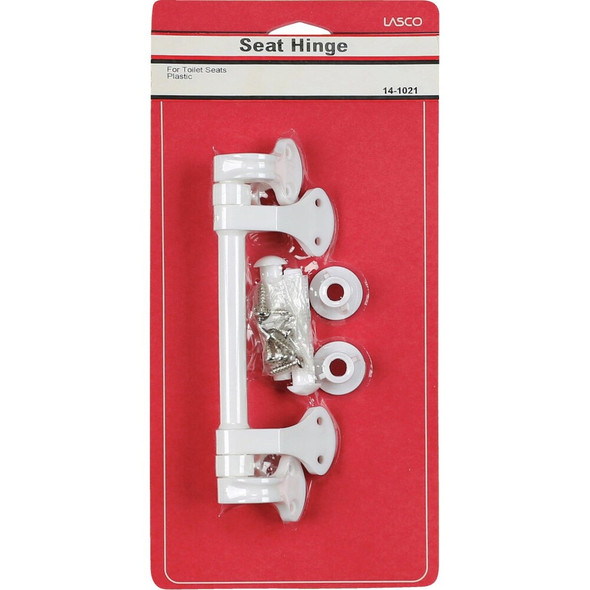 Lasco 3-8" x 2-1-2" White Plastic Toilet Seat Hinge 14-1021 402241