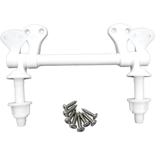Lasco 3/8" x 2-1/2" White Plastic Toilet Seat Hinge 14-1021