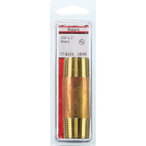 Lasco 3/4 In. x 3 In. Red Brass Nipple Lasco 3/4 In. x 3 In. Red Brass Nipple