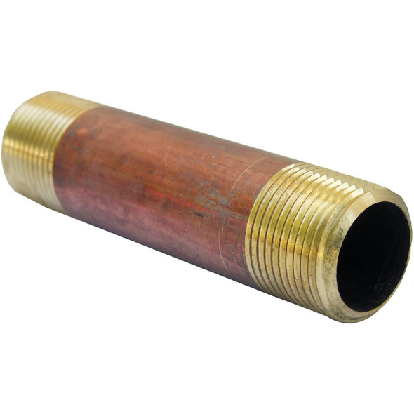 Lasco 3/4 In. x 4 In. Red Brass Nipple 17-9493