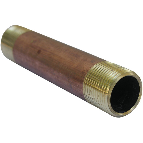 Lasco 3/4 In. x 5 In. Red Brass Nipple 17-9497