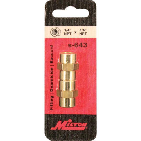 Milton Hex 1-4 In. FPT Brass Hex Coupler S-643 582809