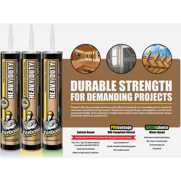 Titebond 10 Oz. Contractor Grade Heavy Duty Construction Adhesive 7471 287539