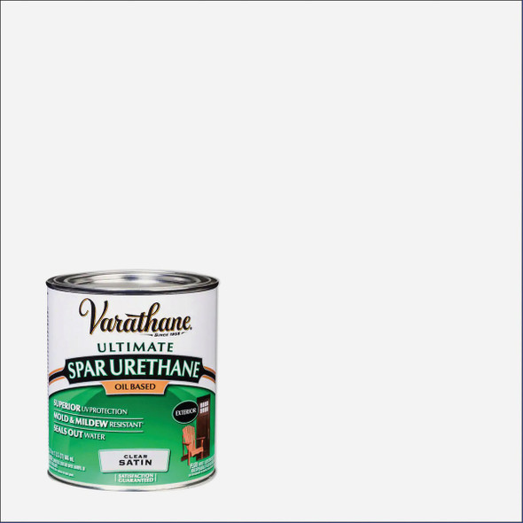 Varathane Satin Clear Low VOC Exterior Spar Urethane, 1 Qt. 242183H