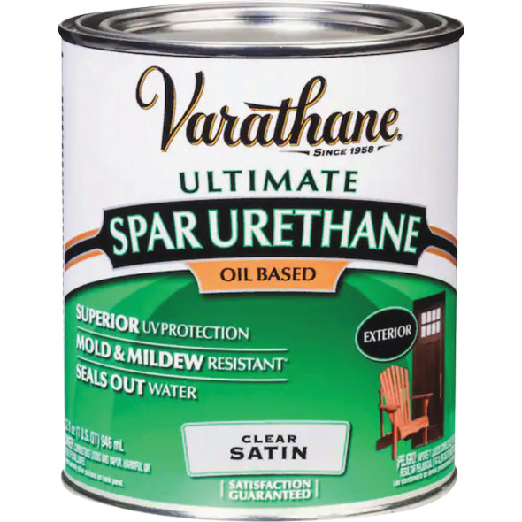 Varathane Satin Clear Low VOC Exterior Spar Urethane, 1 Qt.