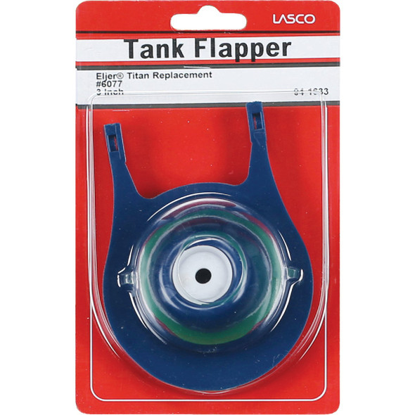 Lasco Eljer Titan 3 In. Black Rubber Flapper with Chain 04-1633 402020