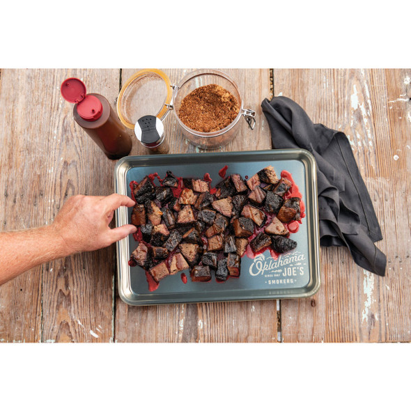 Oklahoma Joe's 13 In. W. x 9 In. L. Aluminum Serving Tray Oklahoma Joe's 13 In. W. x 9 In. L. Aluminum Serving Tray