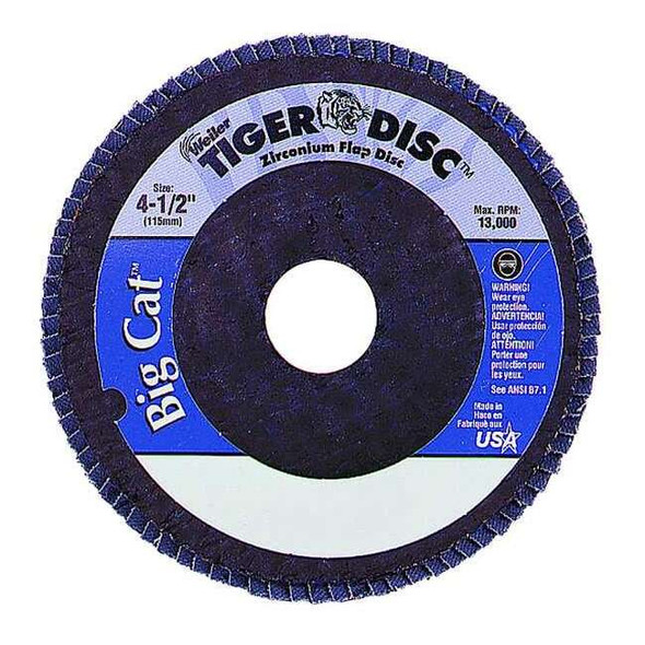 Weiler Arbor Mount Flap Disc,4-1/2in,40,Coarse 96174