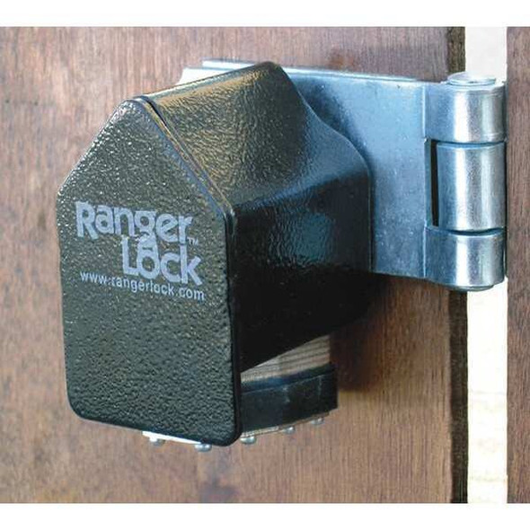 Ranger Lock Padlock Guard,3 5/8in,Hardened Steel,Blk RGJR-00