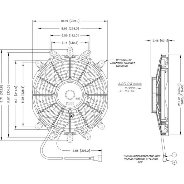 Maradyne Cooling Fan,10 Inch,12 VDC,950 CFM M103K