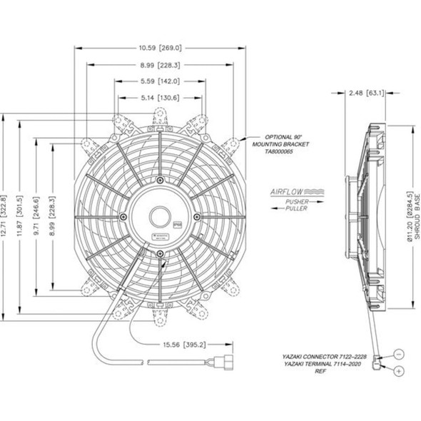 Maradyne Cooling Fan,10 Inch,12 VDC,950 CFM M103K