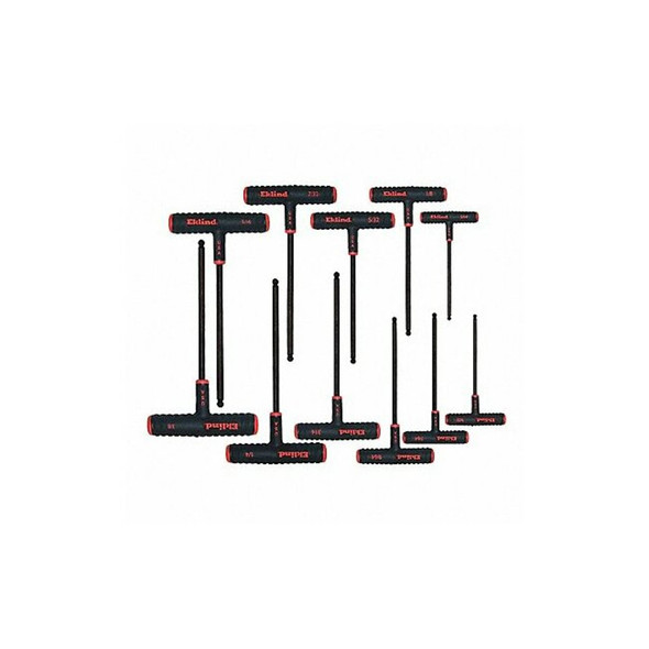 Eklind 11 Piece SAE T-Shape Hex Key Set, 60811 60811