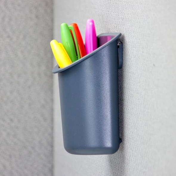 Officemate Pencil Cup,Color Gray,Material Plastic 29032
