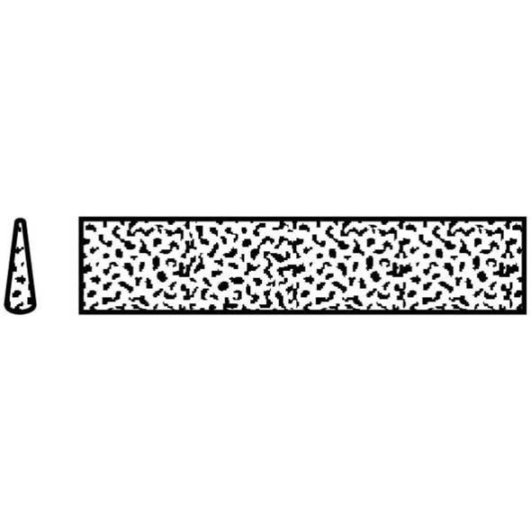 Slip Stone, 4 in W, 1 3-4 in L, 3-8 in H, Hard Arkansas, White  61463687045