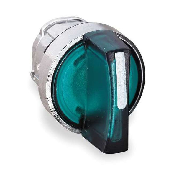 Schneider Electric Illum Selector Switch,3 Pos,22mm,Green ZB4BK1533