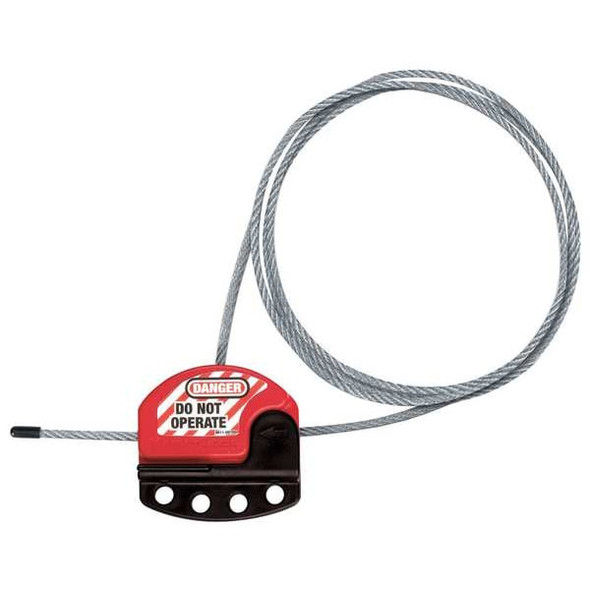 Master Lock Adjustable Cable Lockout, 6ft (1.8m) Cable S806