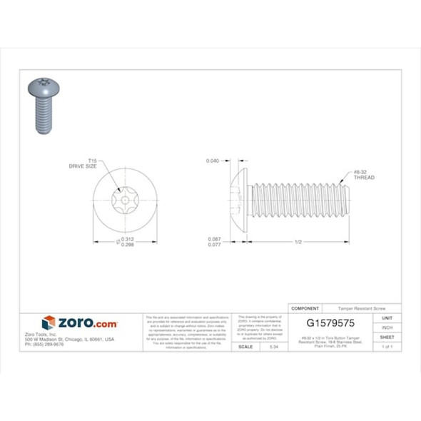 Tamper-Pruf Screws 91060
