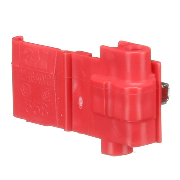 Insulation-Displacement Wire Connector, 16 AWG Max, 2 Port, Red, Polypropylene Insulation, 600 V