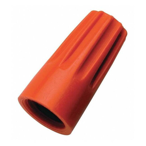 Twist On Wire Connector, 22 AWG to 14 AWG, 600 V, Standard Style, Orange, 100 PK