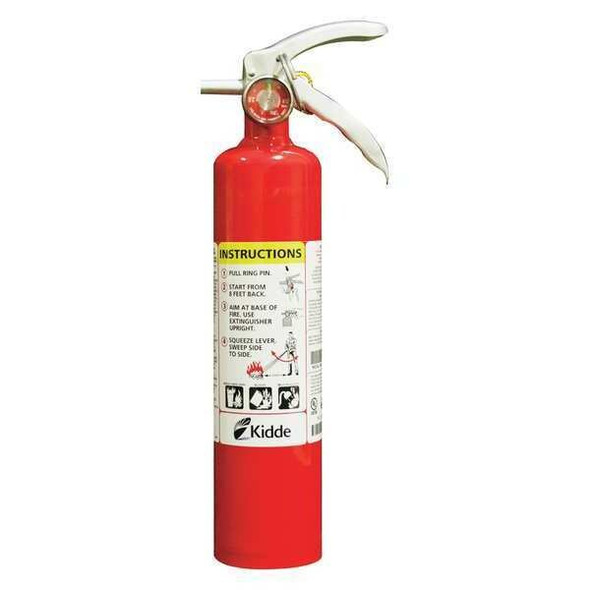Kidde Fire Extinguisher,Steel,Red,ABC PROPLUS2.5 Kidde Fire Extinguisher,Steel,Red,ABC PROPLUS2.5