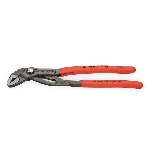 Knipex 10 in V-Jaw Water Pump Plier Serrated, Plastic Grip 87 01 250 SBA